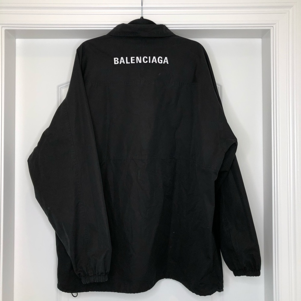 Balenciaga Men’s Black All over logo zip jacket - Picture 2 of 7